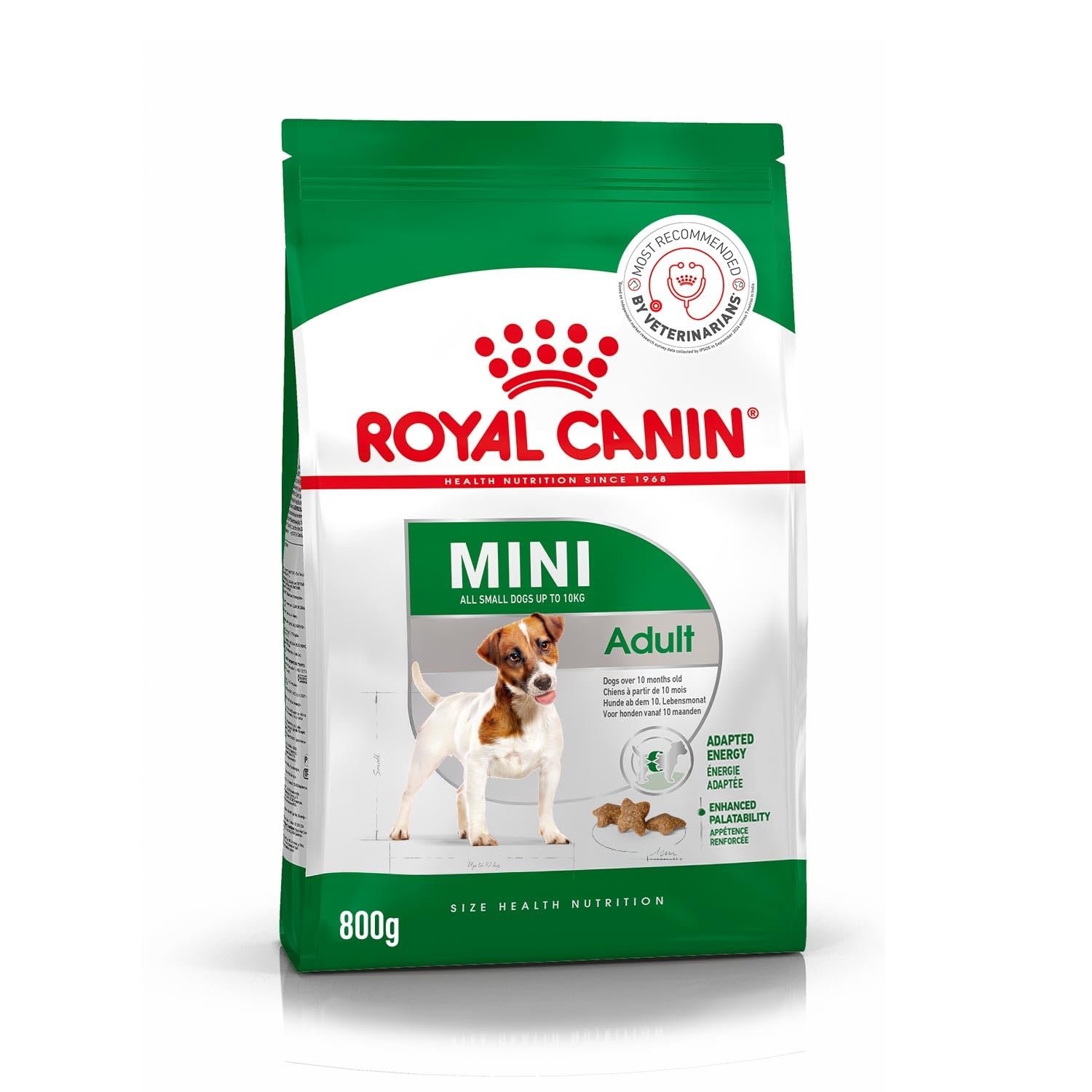 Royal Canin Mini Adult Dog Dry Food, 800 g | Helps Manage Weight And Digestion For Adult Dogs